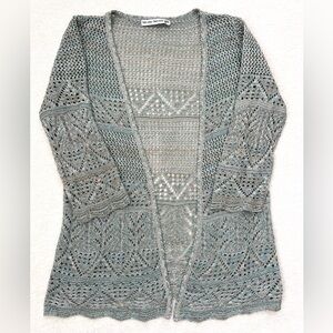 Elegant Open-Knit Crochet Boho Cottage Women Sweater